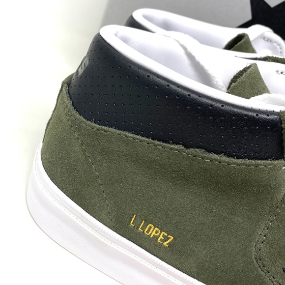 Converse Louie Lopez Pro Shoes Men's Size Suede Khaki Mid Top Casual 171981C - Picture 7 of 11